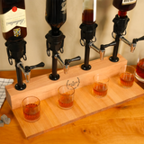 Industrial Pipe Whiskey Dispenser: Custom Bar Station for Liquor Lovers and Collectors