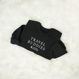 Adventure Awaits Embroidered Sweatshirt: Custom Initial on Sleeve, Christmas Gift for Travelers
