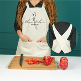 Japanese Crossback Apron: Cotton Pinafore with No-Tie Design for Kitchen or Garden