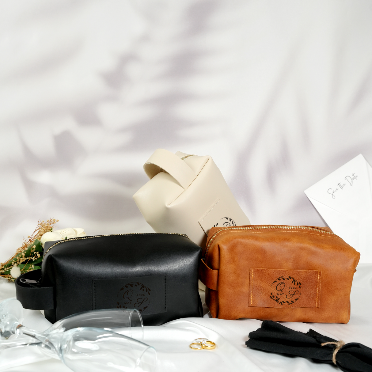 Makeup Bag Personalized Gift for Her, Custom Travel Cosmetic Pouch, Women Toiletry Bag, Girlfriend Birthday Gift, Mom Gift, Bridesmaid Gift