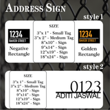 Custom Metal Home Address Numbers Sign: Minimalist Outdoor Wall Sign for Modern Home