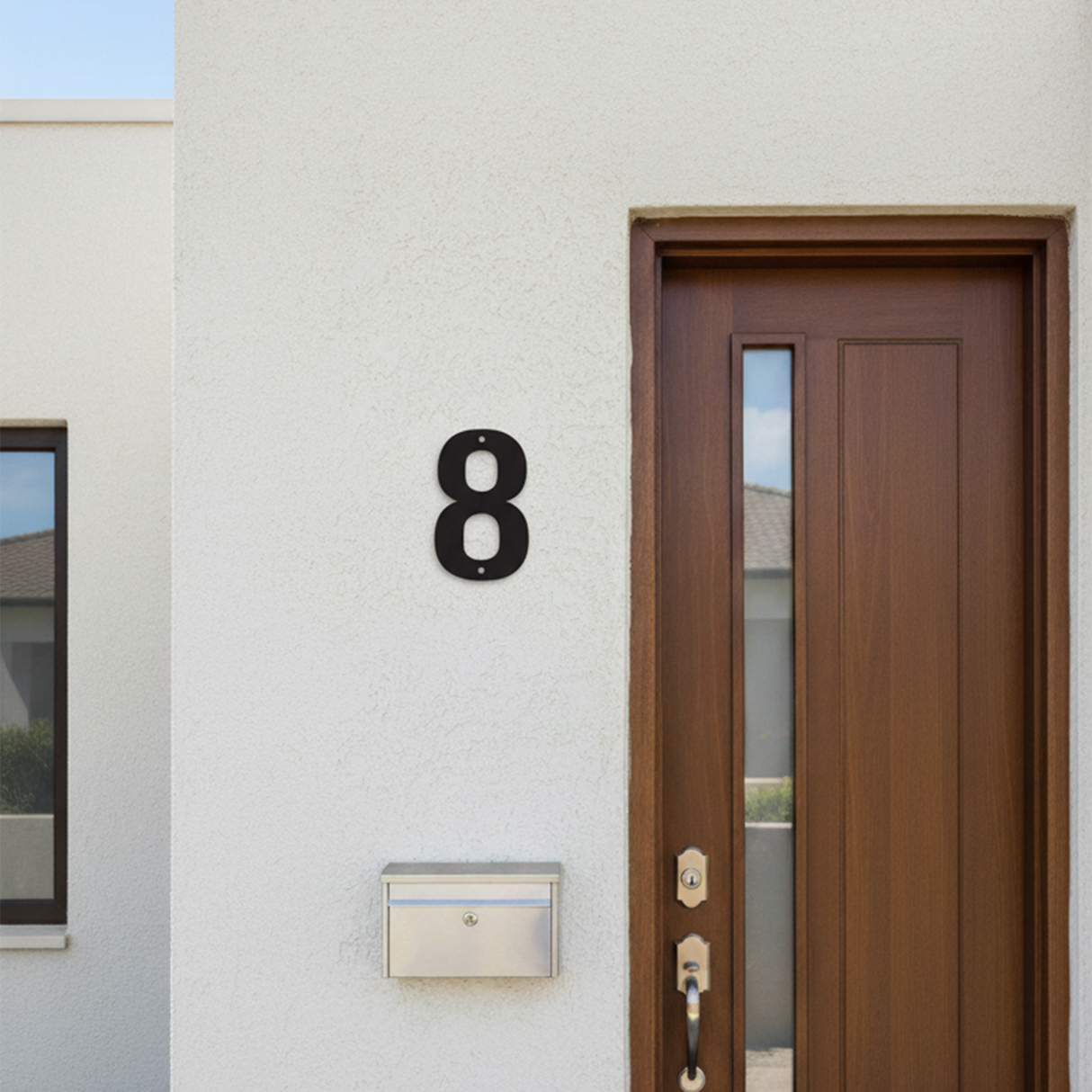 House Number Address Sign with Zip Code: Personalized Metal Wall Plaque for Home Entryway