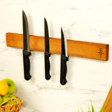 Live Edge Wooden Magnetic Knife Display Stand: Personalized Kitchen Block, Couples Anniversary