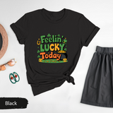 Feeling Lucky Today T-Shirt, St Patricks Day Lucky Shirt, Funny Saint Pattys Festival Shirt, Lucky Charm Irish Shirt, St Patricks  Apparel