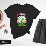 Feeling Lucky T-shirt for St Patricks Day, Irish Day Gift, Womens St Patricks Day Gift, Lucky Charm Shirt, Irish Shirt, Comfort Colors shirt