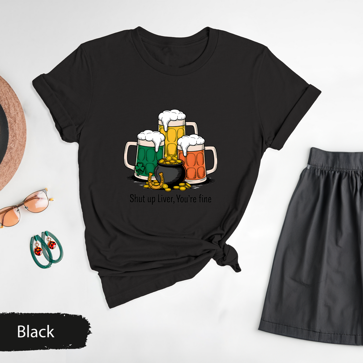 Shut Up Liver You’re Fine Shirt, Funny St Patricks Day Drinking Tee, Beer Lover T-Shirt, Green Day Party Shirt, Funny Irish Day Gift for Him