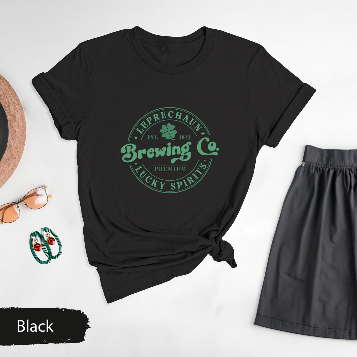 Leprechaun Brewing Co Shirt, St Patrick's Day Beer Tee, Funny Irish Pub T-Shirt, Lucky Spirits Drinking Shirt, Vintage Brewery Graphic Tee
