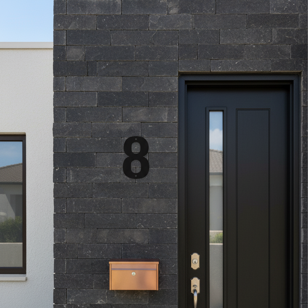 Custom Minimalist Metal Door Number: Wall Mount House Number Sign for Font Door Decor