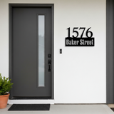 House Number Address Sign with Zip Code: Personalized Metal Wall Plaque for Home Entryway
