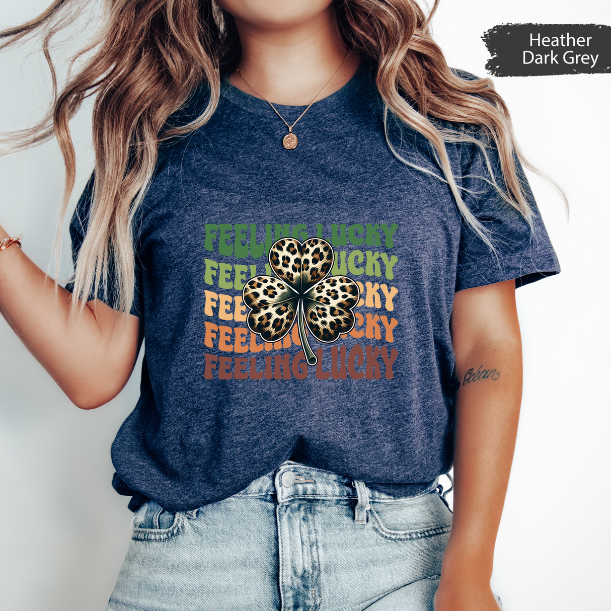 Leopard Shamrock Shirt, Trendy St. Patrick’s Day Tshirt, Womens St Patricks, Feeling Lucky Shirt, Cute Retro Clover T-Shirt, Irish Day Gift