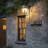 House Number Address Sign for Wall, Custom Street Name Metal Outdoor Decor
