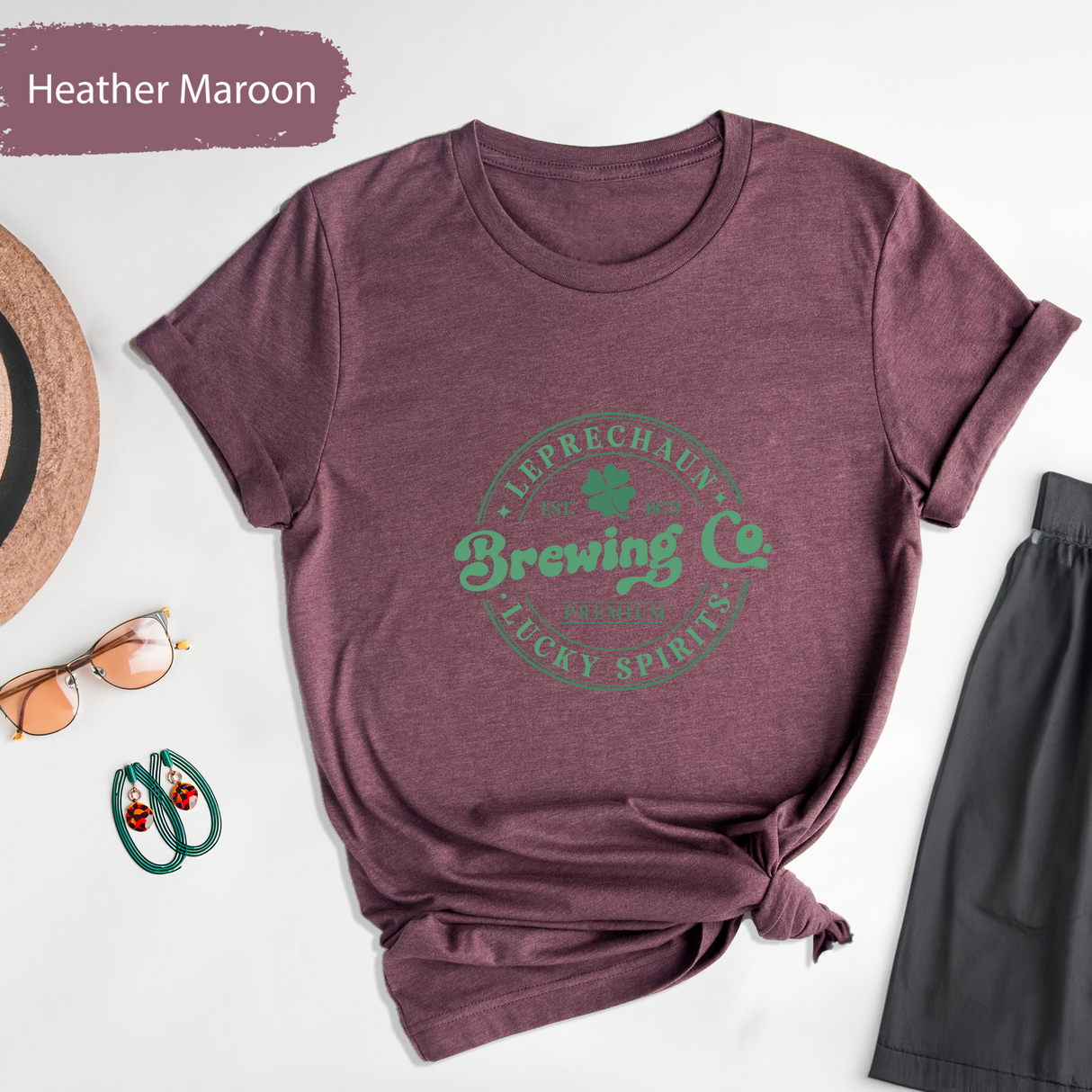 Leprechaun Brewing Co Shirt, St Patrick's Day Beer Tee, Funny Irish Pub T-Shirt, Lucky Spirits Drinking Shirt, Vintage Brewery Graphic Tee