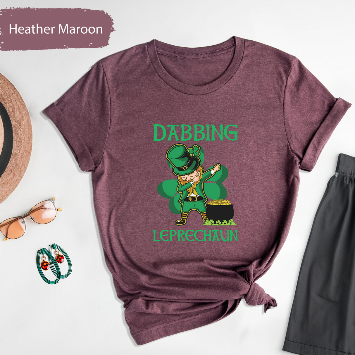Dabbing Leprechaun Funny St. Patrick's Day Shirt, Lucky Irish Tshirt, Kids Tshirt, Happy Patrick's Day, Leprechaun Shirt, Irish Day Outfits