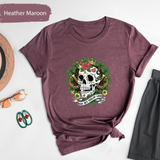 Dead But Feelin Lucky T-Shirt, Skull Clover Shirt, St Patrick's Day Tee, Lucky Skeleton Shirt, Irish Luck Graphic Tee, Gothic Skull Shirt