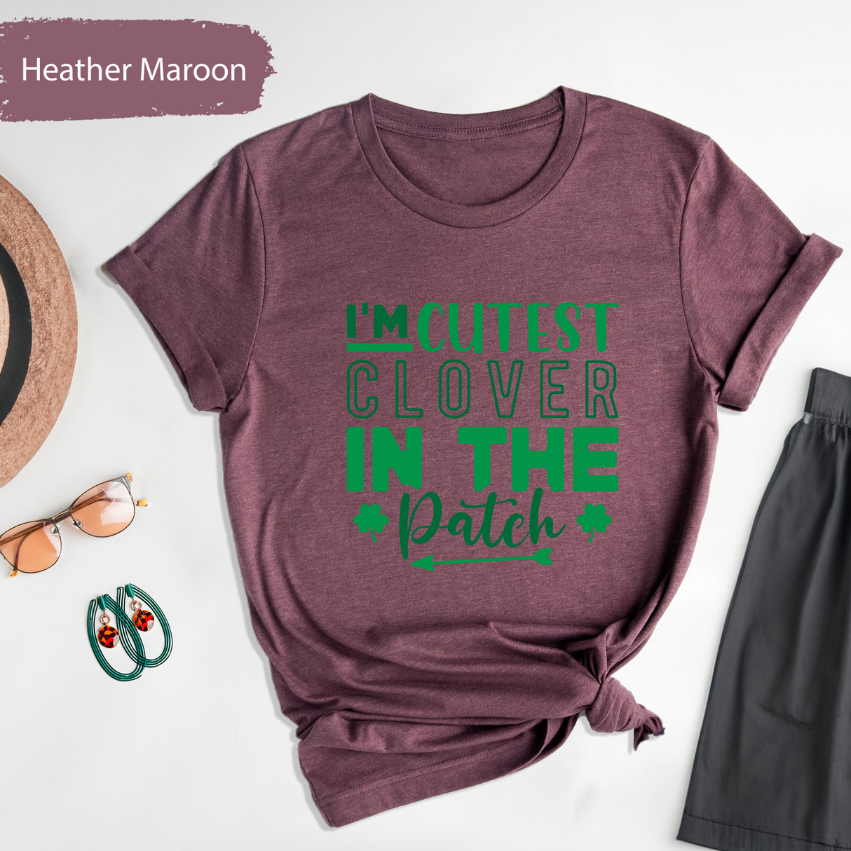 I'm Cutest Clover In The Patch T-Shirt, St Patricks Shirt, Lucky Clover Tee, Funny Irish Shirt, Toddler St Paddys Day T-shirt, Gift For Mom