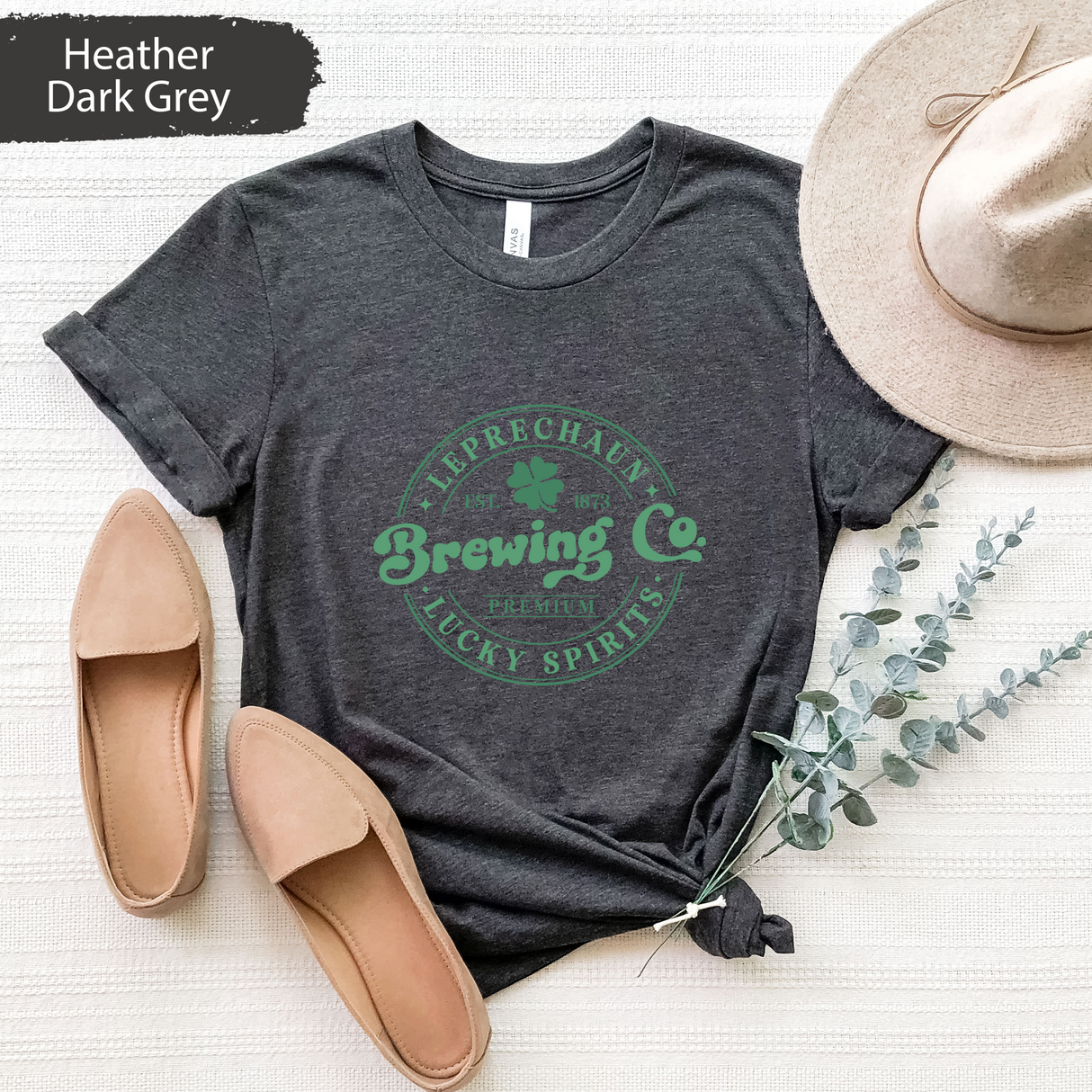 Leprechaun Brewing Co Shirt, St Patrick's Day Beer Tee, Funny Irish Pub T-Shirt, Lucky Spirits Drinking Shirt, Vintage Brewery Graphic Tee