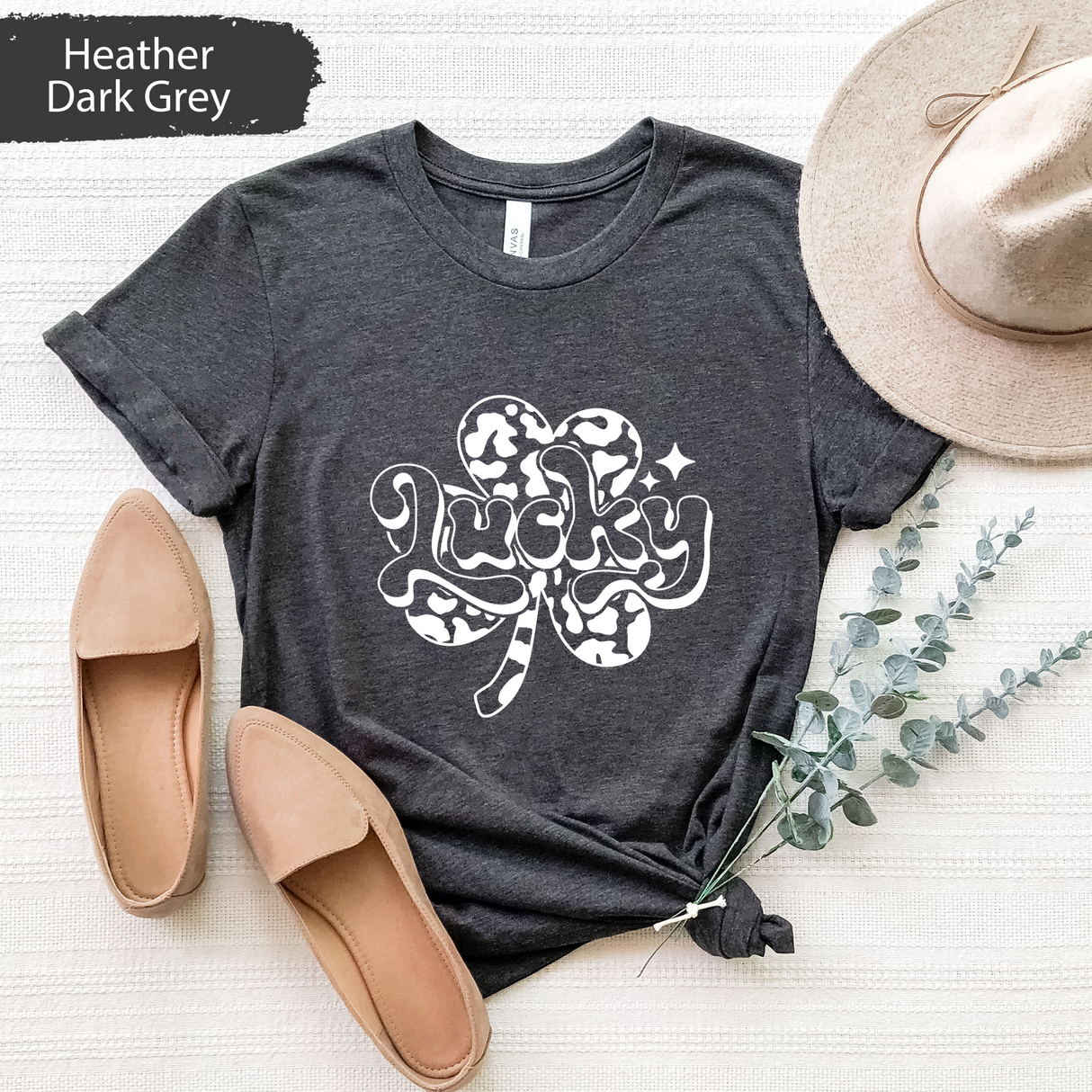 Lucky Shamrock St Patricks Day T-Shirt, Retro Irish Festival Tee, Four Leaf Clover T-Shirt, Trendy Irish Lucky Charm Tshirt, Green Day Gift