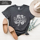 Lucky Shamrock St Patricks Day T-Shirt, Retro Irish Festival Tee, Four Leaf Clover T-Shirt, Trendy Irish Lucky Charm Tshirt, Green Day Gift