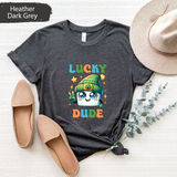 Lucky Dude T-Shirt, Boys St Patricks Day Shirt, Lucky Shamrock Tee, Lucky Dude Funny St Pattys Day Shirt, Gift for Boyfriend, Gift for Kids