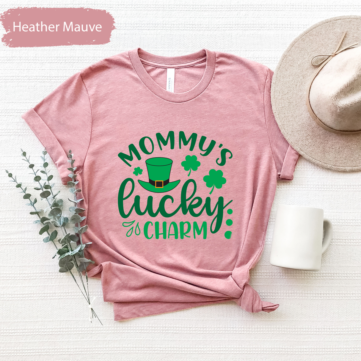 Mommy's Lucky Charm T-Shirt, St Patricks Day Mom Shirt, Cute Shamrock Graphic Tee, Irish Festival Family Outfit, Lucky Charm Gift for Mom
