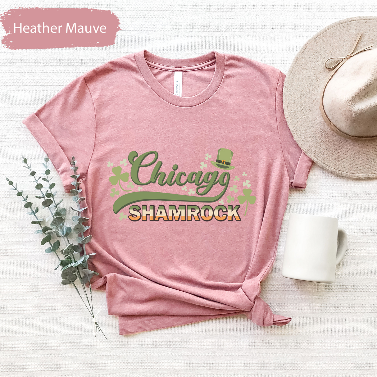 Chicago Shamrock T-Shirt, St Patricks Day Irish Tee, Lucky Clover Chicago Shirt, Shamrock T-shirt, Saint Patricks Day Shirt, Gift for Him