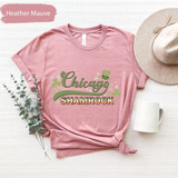 Chicago Shamrock T-Shirt, St Patricks Day Irish Tee, Lucky Clover Chicago Shirt, Shamrock T-shirt, Saint Patricks Day Shirt, Gift for Him