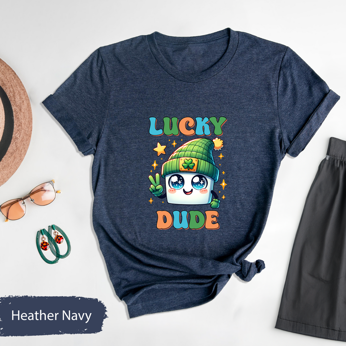 Lucky Dude T-Shirt, Boys St Patricks Day Shirt, Lucky Shamrock Tee, Lucky Dude Funny St Pattys Day Shirt, Gift for Boyfriend, Gift for Kids