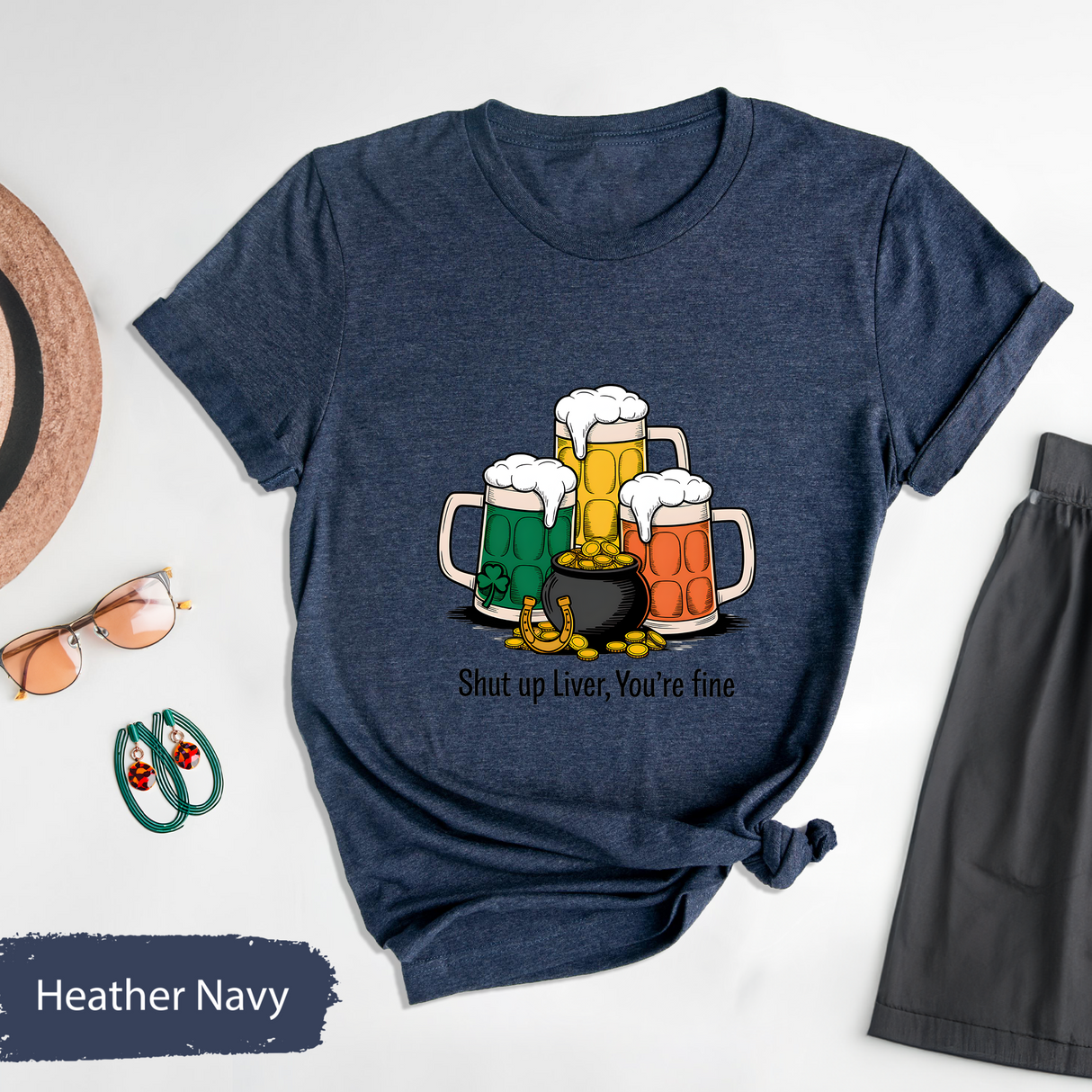 Shut Up Liver You’re Fine Shirt, Funny St Patricks Day Drinking Tee, Beer Lover T-Shirt, Green Day Party Shirt, Funny Irish Day Gift for Him