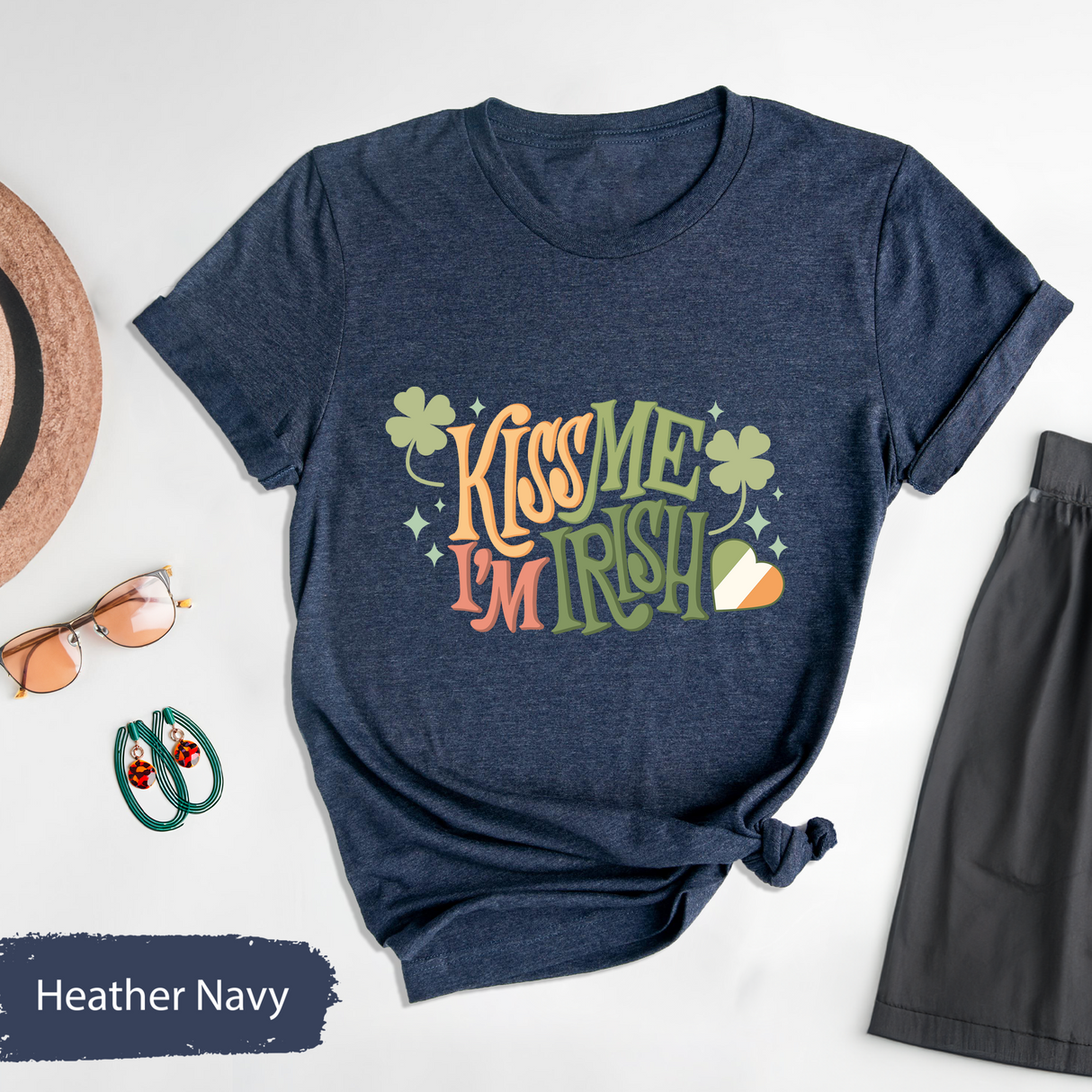 Kiss Me I'm Irish T-Shirt, St Patricks Day Shirt, Irish Gifts for Her, Women St Paddys Day TShirt, Funny Ireland Festival Shirt,Graphic Tees