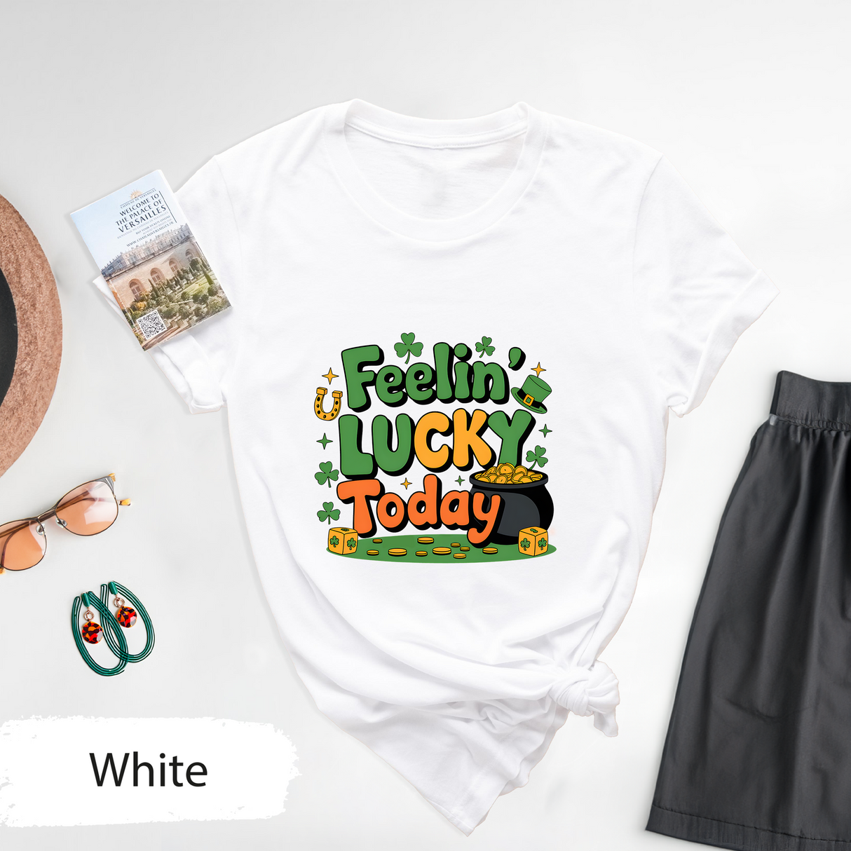 Feeling Lucky Today T-Shirt, St Patricks Day Lucky Shirt, Funny Saint Pattys Festival Shirt, Lucky Charm Irish Shirt, St Patricks  Apparel
