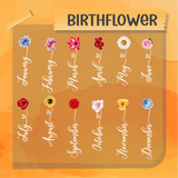 Birth Flower Letter Piggy Bank with Name: Personalized Wooden Gift for Baby Girls