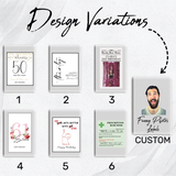 Personalized Birthday Wine Label: Custom Milestone Bottle Sticker Gift for Mom