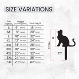 Custom Cat Memorial Grave Marker: Personalized Metal Sign with Name, Loss of Pet Tribute Gift