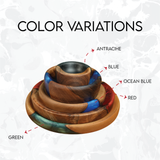 Personalized Engagement Ring Dish: Epoxy Wooden Jewelry Tray for Wedding or Ceremony