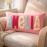 Personalized Baby Name Pillow – Punch Needle Nursery Keepsake