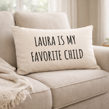 Personalized Favorite Child Pillow – Funny Mother’s Day Gift