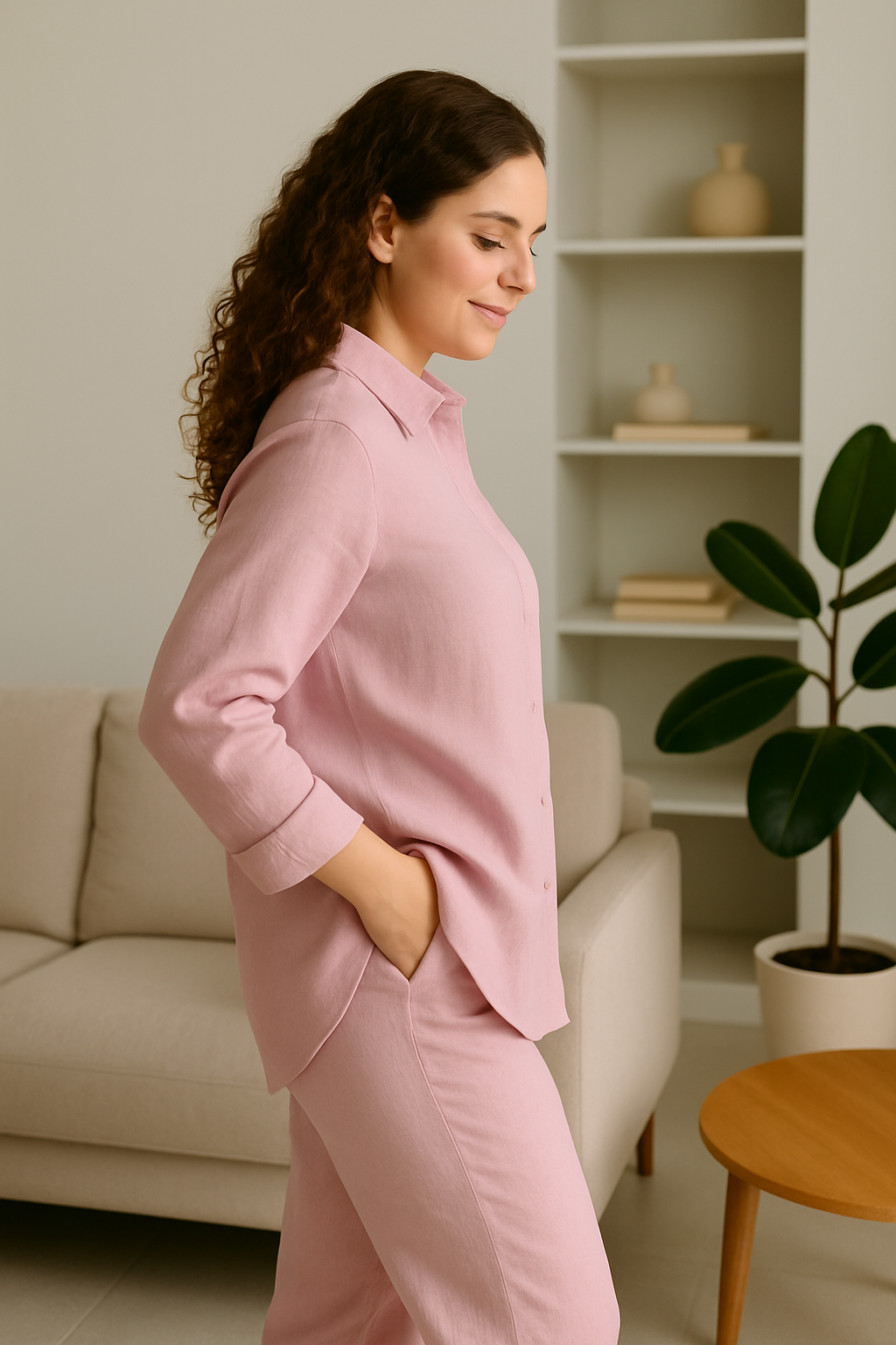 Women Relaxed Fit Linen Shirt, Long Sleeve Relaxed Fit Shirt, Button Down Shirt, Oversize Linen Shirt, Linen Clothing, Linen Tops for Women