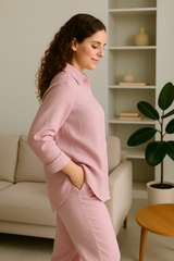 Women Relaxed Fit Linen Shirt, Long Sleeve Relaxed Fit Shirt, Button Down Shirt, Oversize Linen Shirt, Linen Clothing, Linen Tops for Women