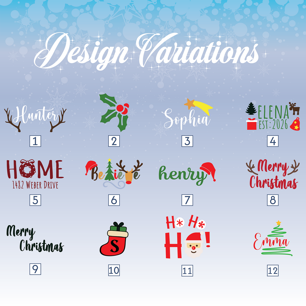 Christmas Punch Needle Personalized Pillow: Gingham Holiday Home Decor