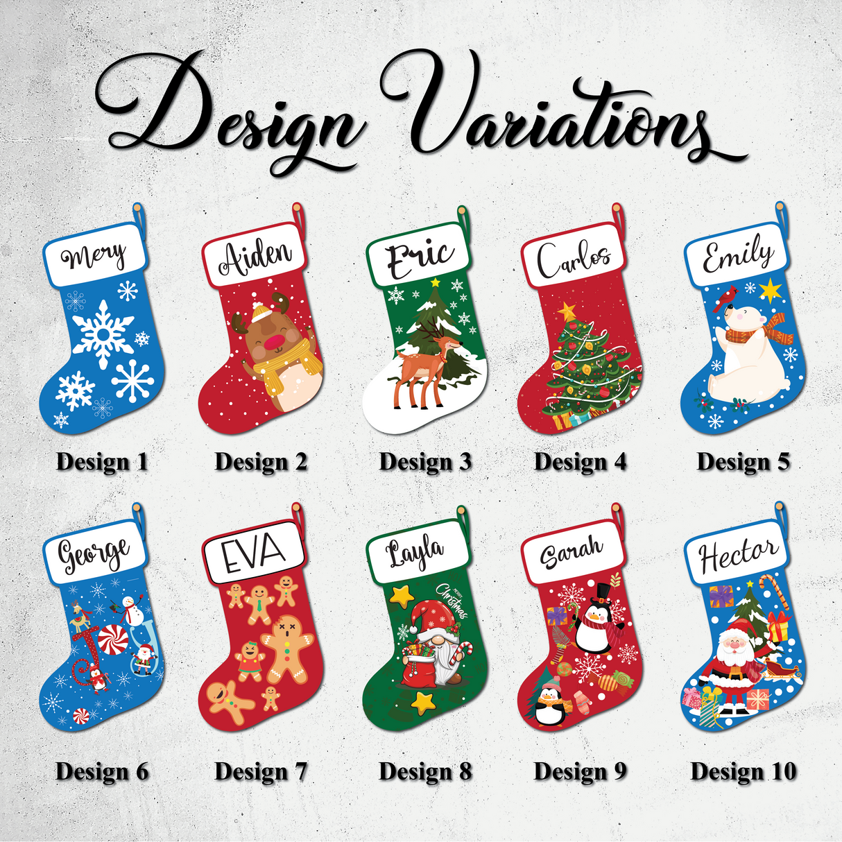 Custom Kids Name Polar Christmas Stocking: Handcrafted Holiday Decor for Kids