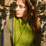 Unisex Organic Linen Shawl: Handmade Natural Scarf Gift for Men or Women