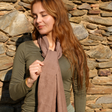 Unisex Organic Linen Shawl: Handmade Natural Scarf Gift for Men or Women