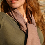 Soft Linen Scarf: Stylish Handmade Wrap in Custom Sizes and Natural Fabric