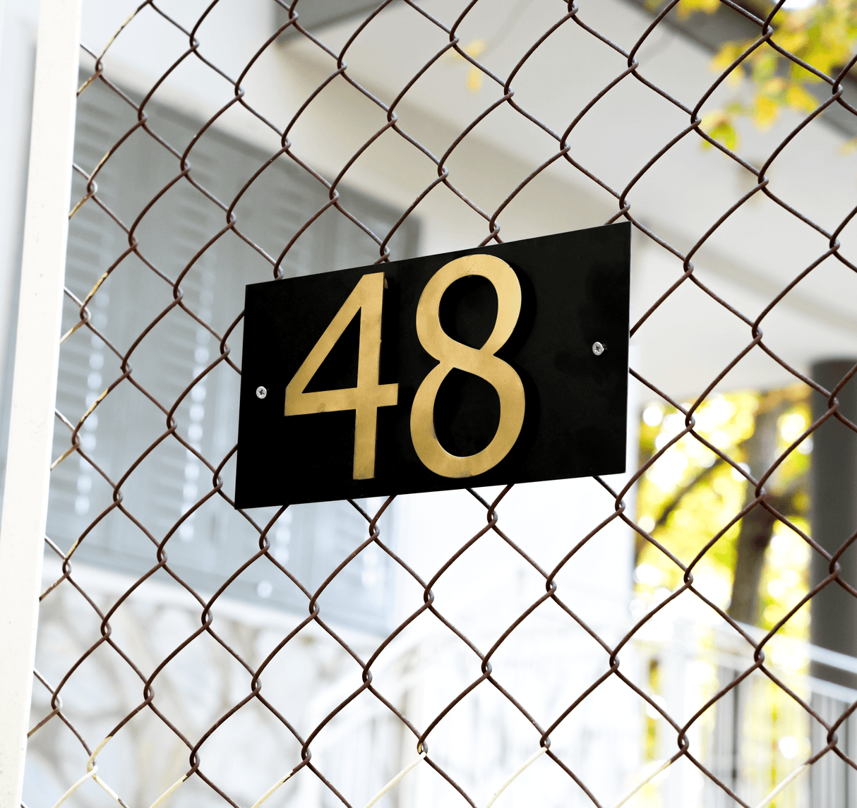 Personalized Metal Zip Code Plaque: Weatherproof House Number Sign for Home Entrance