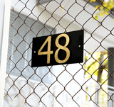 Personalized Metal Zip Code Plaque: Weatherproof House Number Sign for Home Entrance