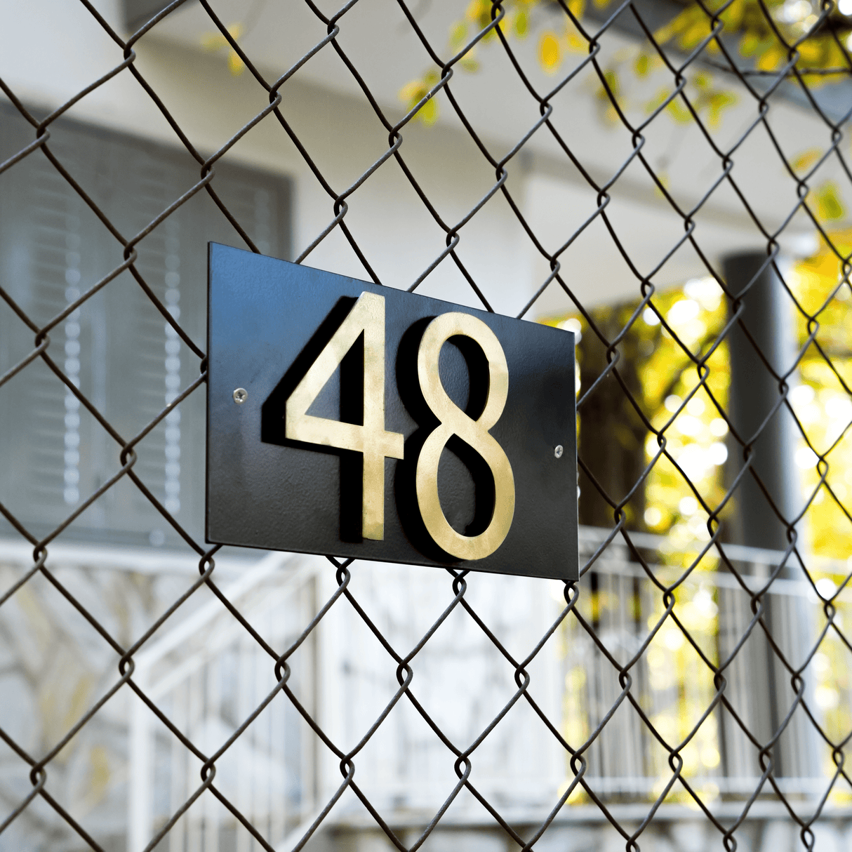 Personalized Metal Zip Code Plaque: Weatherproof House Number Sign for Home Entrance