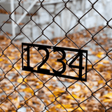 Personalized Metal Zip Code Plaque: Weatherproof House Number Sign for Home Entrance