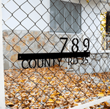 Custom Metal Home Address Numbers Sign: Minimalist Outdoor Wall Sign for Modern Home