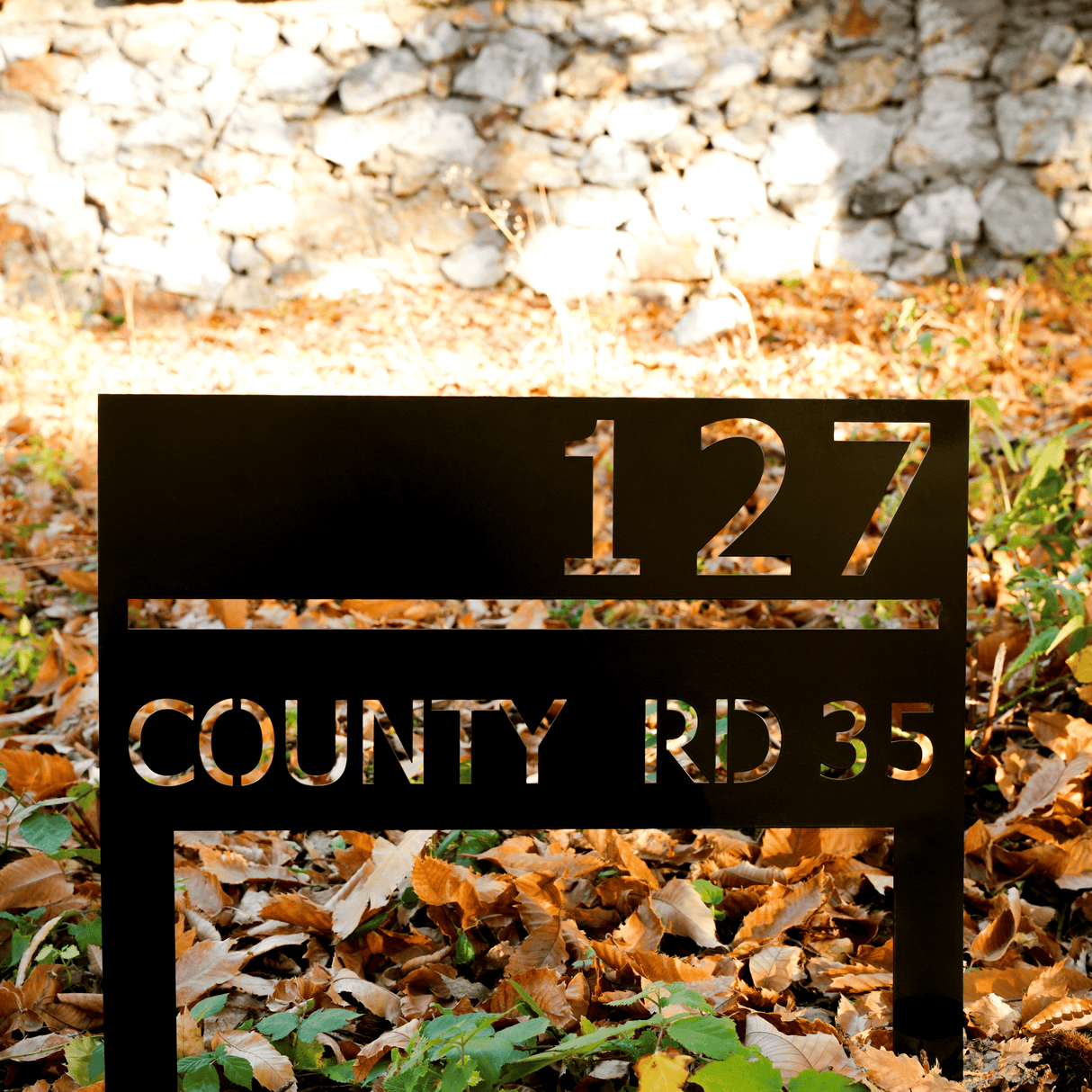 House Number Address Sign for Wall, Custom Street Name Metal Outdoor Decor