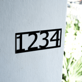 Metal Front Door Number Custom Sign: Modern Home Address Sign for Outdoor Wall Deocr